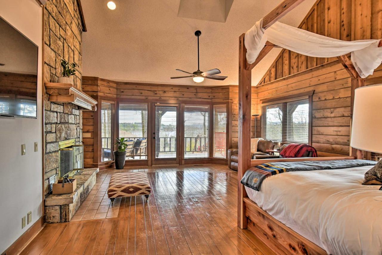 Hilltop Hot Springs Log Cabin With Hot Tub And Grill! מראה חיצוני תמונה