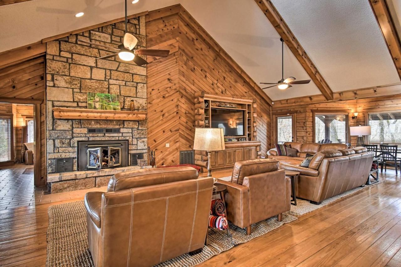 Hilltop Hot Springs Log Cabin With Hot Tub And Grill! מראה חיצוני תמונה